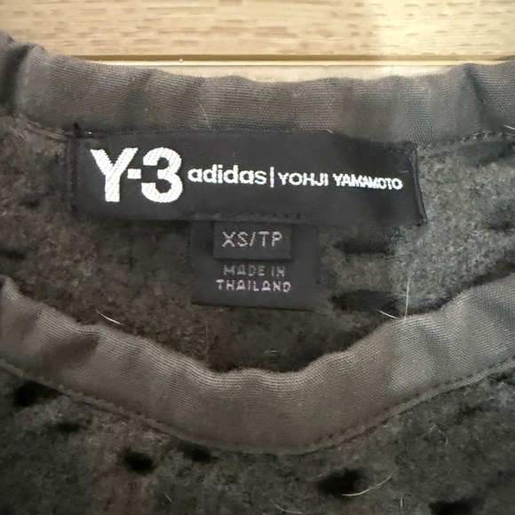 Y-3 Adidas Yohji Yamamoto Perforated Tee Grey XS - Picture 6 of 14